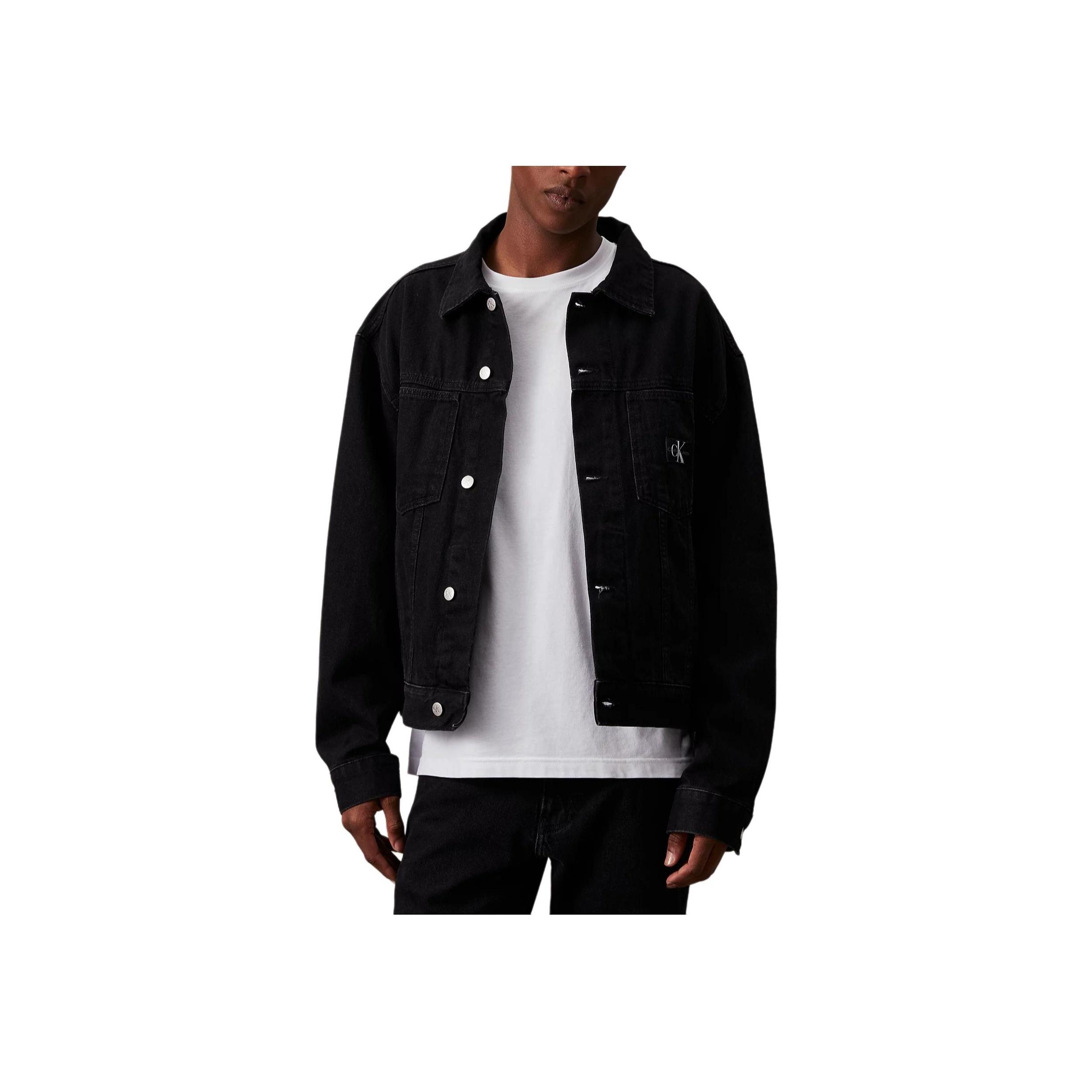 

Calvin Klein Джинсы с принтом букв на пуговицах с длинным рукавом Мужская куртка черная J30J325751-1BY 2XL