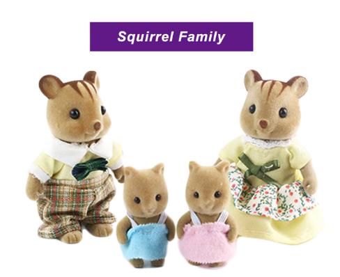 Non-Toxic Forest Animal 1/12 Dollhouse Furniture Bedroom Kitchen Bathroom Set Miniature Simulation Dolls Accessories Diy Toys Children
