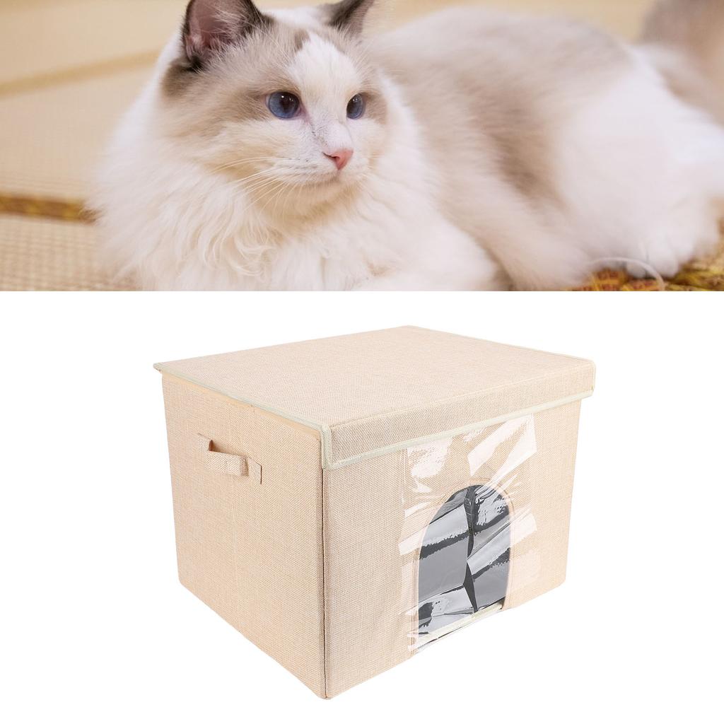 Foldable Pet House with Ice Packs Comfortable Portable Indoor Pet Cave All Season for Home Travel