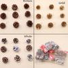 9Pcs/set Home Xmas Party Christmas Tree Ornament Pine Nuts Pinecone Hanging Ball