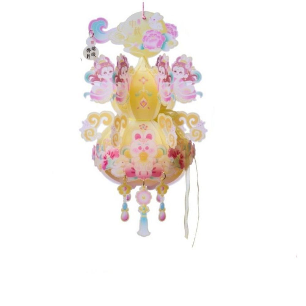 Handmade Handheld Gourd Lantern Chinese Style Mid-Autumn Lantern Antique Lantern School Project жёлтый