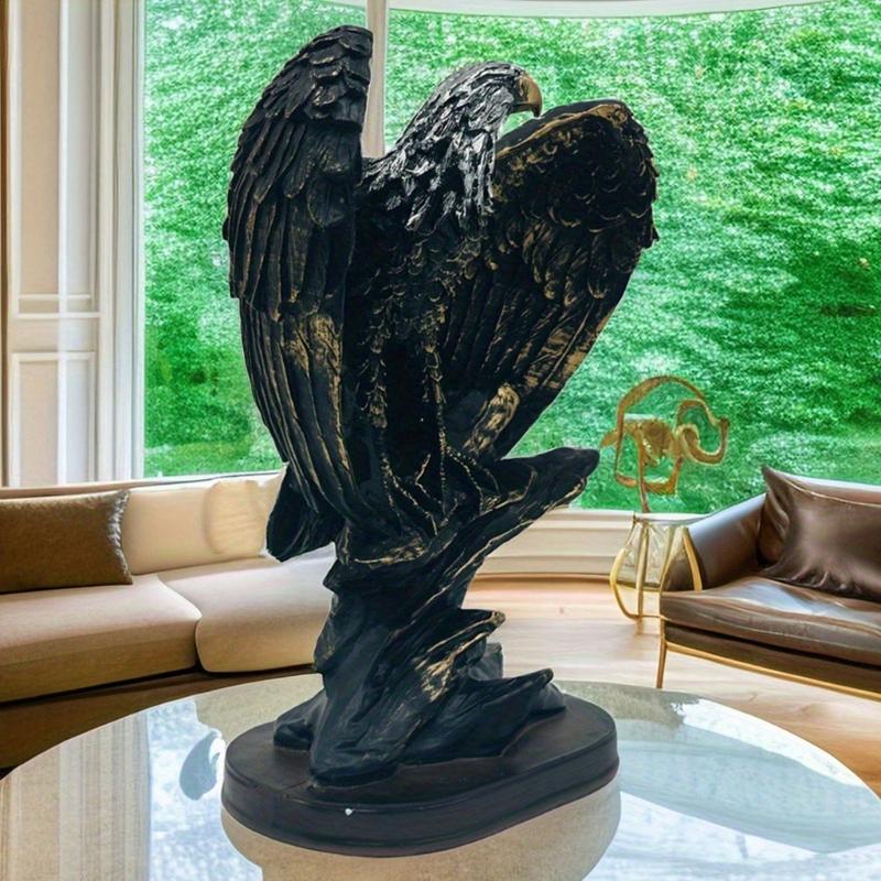 Resin Bird Sculpture Ornament with Spreading Wing Motivational Gift for Modern Homes Office Desk Shelf Decoration