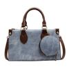 New bag women's trend casual simple messenger bag popular contrasting color women's handbag commuter tote bag