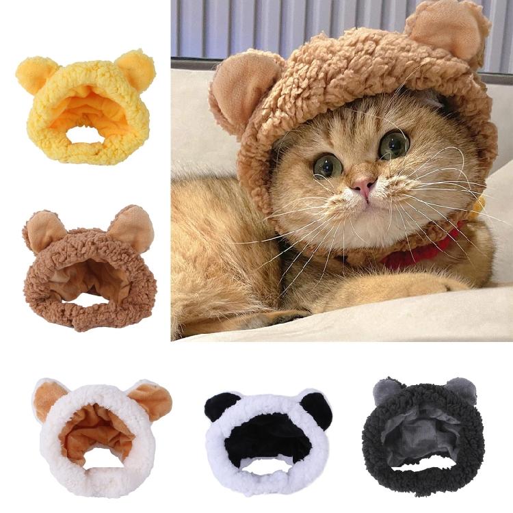 Pet Cap Bear with Ears Hat Cute Costume Party Accessories Cats and Dog