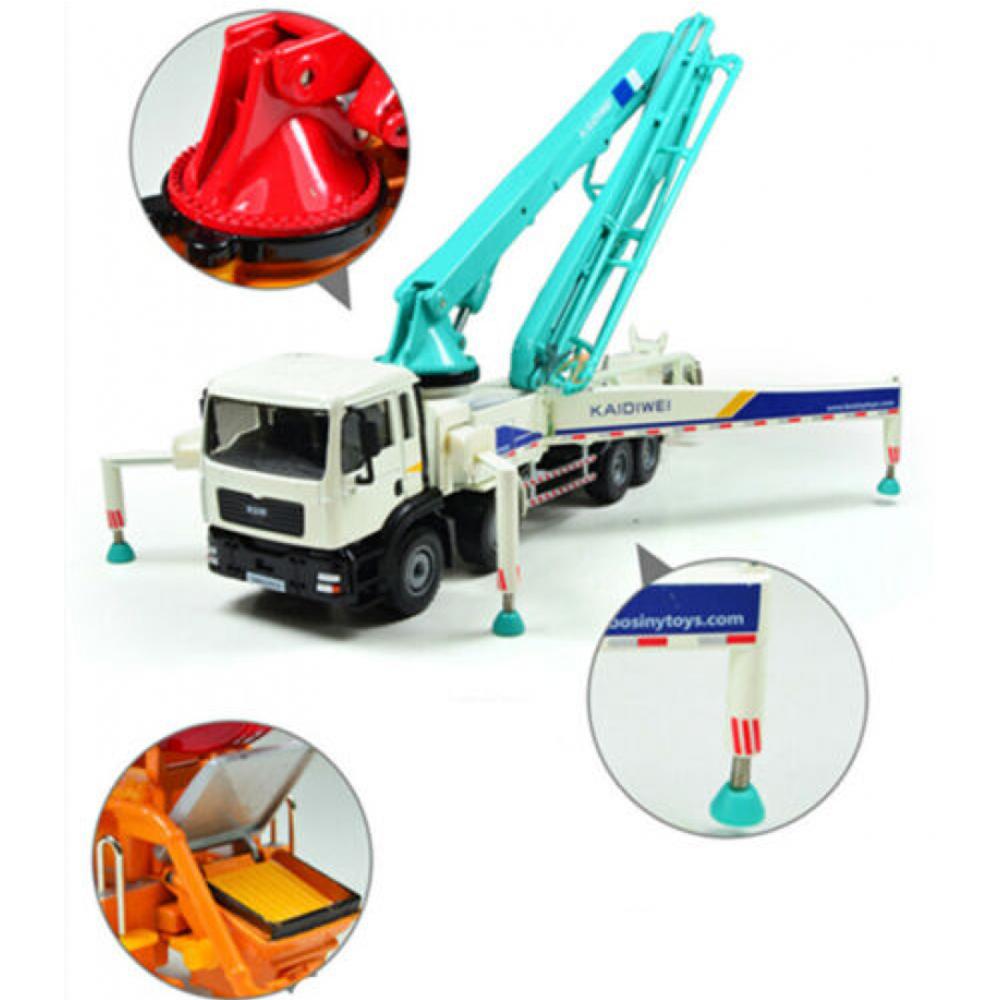 Bilmodell i skala 1/55, Legering Bilmodell Betongpumpe Bil Voksen Metalldekorasjon Julegave Nyttårsgave