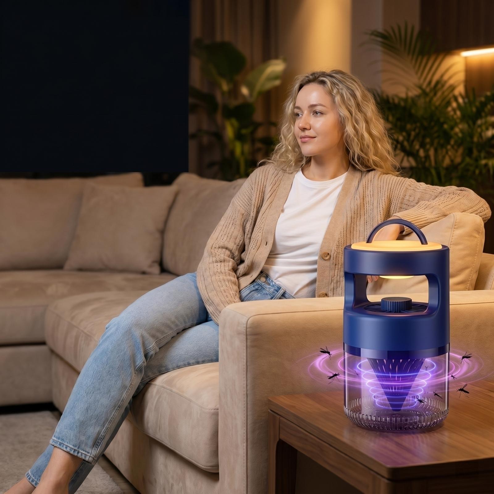 

Electric Mosquito Killer Lamp Indoor Mosquito Trap with UV Light and Silent Fan for Bedroom Living Room and Office Use Portable Mosquito Zapper ONE SIZE фиолетовый