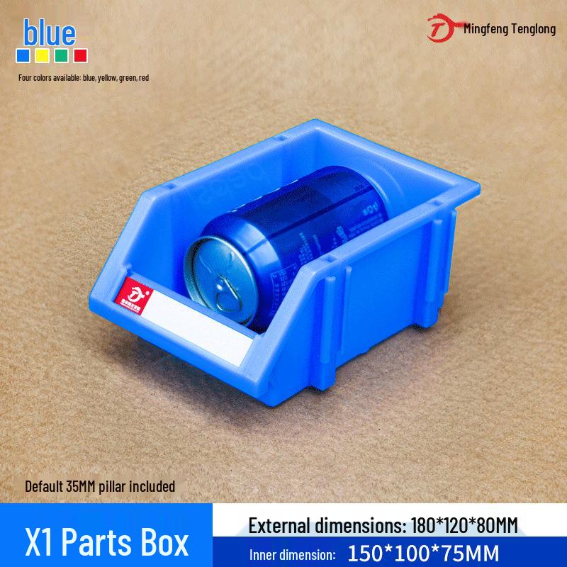 Angled Entry Heavy-Duty Plastic Storage and Organizer Box for Components and Hardware
