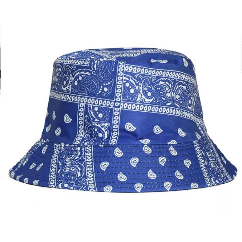 Retro květinový rybářský klobouk, pouliční móda, skládací umyvadlový klobouk, oboustranný personalizovaný sluneční klobouk, venkovní klobouk