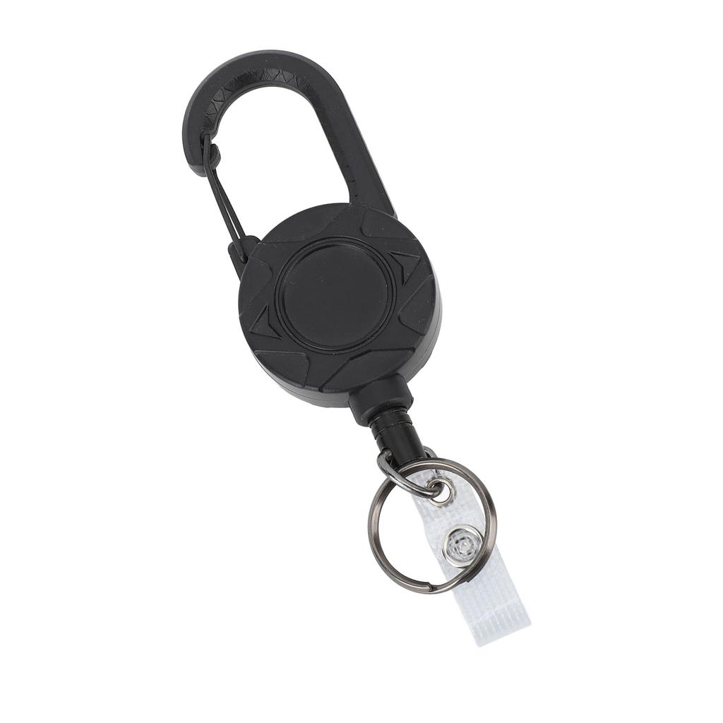 Retractable Keychain Stainless Steel Wire and ABS Magnetic Good Load Bearing 1mm Thick Multitool Buckle Badge Holder