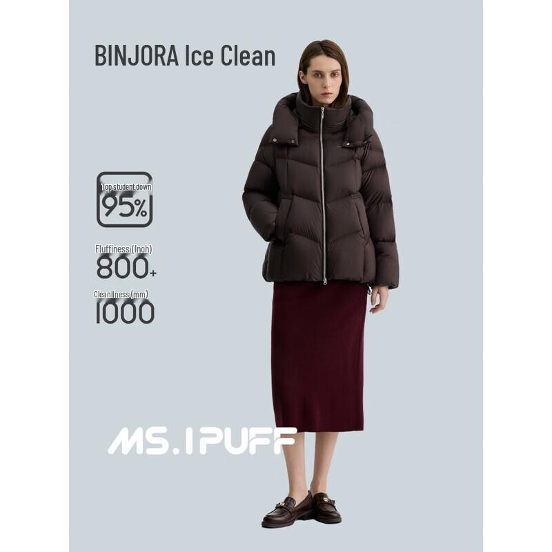 Women's Short Detachable Hood Puffer Down Jacket