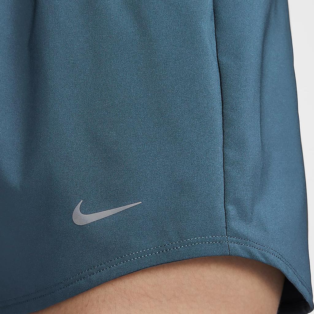 Nike Comodi Morbidi Delicati sulla Pelle Traspiranti Asciugatura Rapida Vita Media Tre Quarti Casual Pantaloncini Pantaloncini Donna Blu Profondo Mare DX6011-478