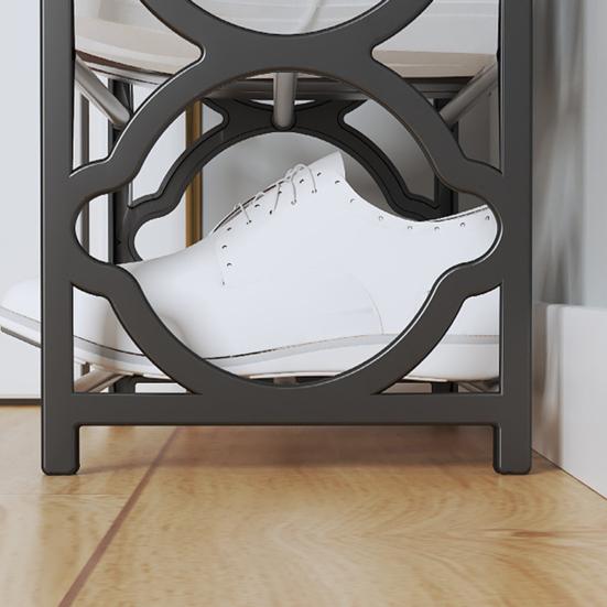 Entryway Shoe Rack 4 Tiers Large Bearing Capacity Great Load Detachable Thickened Steel Pipe