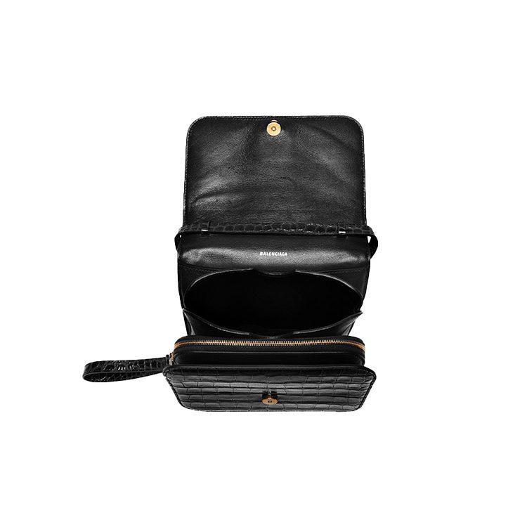 Balenciaga Cow Leather Shoulder Bag, Crossbody Bag Women's Black 5928981LR7M1000