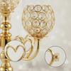 Candelabra with Crystal Beads Toned Centerpiece Electroplated Candle Holder Five