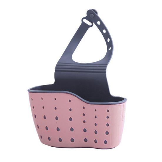 

Полка для кухонной раковины, подставка для мыла и губки, сушилка, высокая грузоподъемность, двухслойная конструкция, простая установка, подвесная корзина, органайзер для раковины розовый