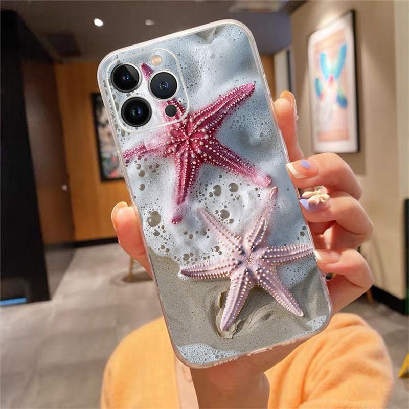 Phone Case For Iphone 17ProMax 17 Pro Air 16 15 14 13 Pro Max 16 15 14 13 Pro 15Plus Ocean Starfish