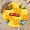 Tappeto Rotondo Tappeto Circolare Antiscivolo con Pattern di Saetta McQueen per Camera da Letto dei Bambini Stanza dei Giochi