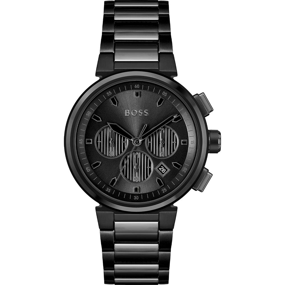 BOSS One Black Metal Men s Quartz Watch 1514001 чёрный
