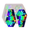 Light and Shadow Holographic Silicone Mold Epoxy Resin Casting Keychain Geometric Coffin Pendant Earrings Mold DIY Craft