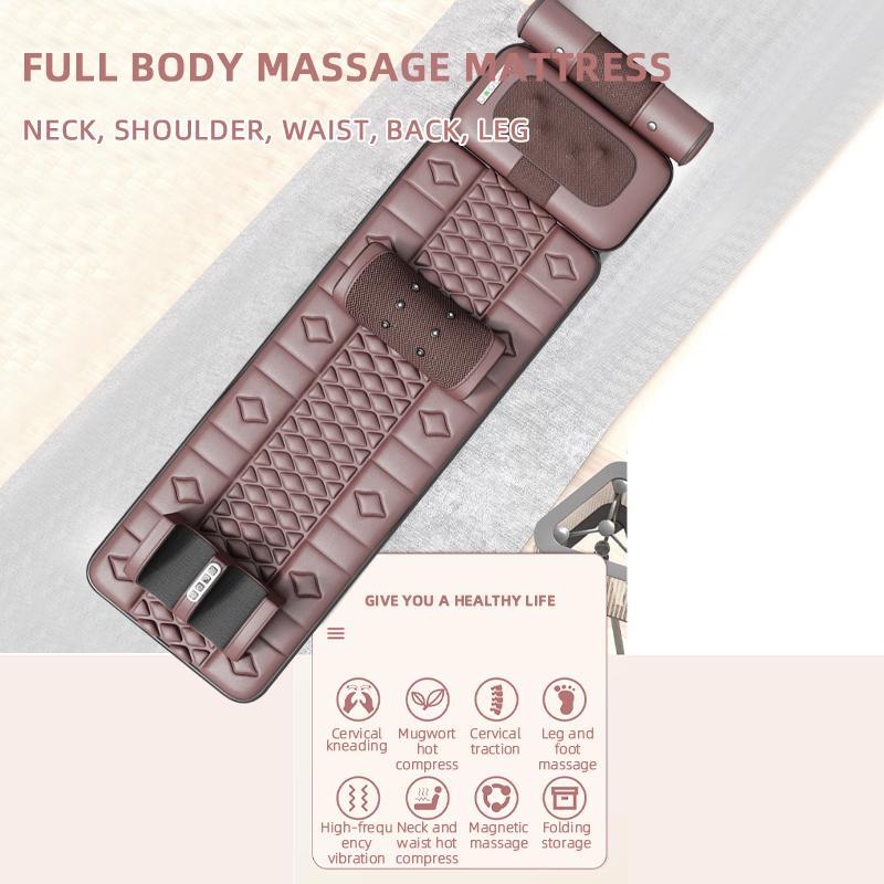 Electric Massage Mattress Vibration Heating Infrared Massage Mat Magnet therapy Massage Cushion For Neck Back Foot Pain Relief Relaxation