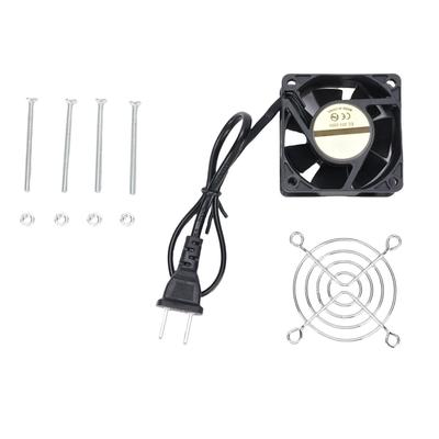 Elektronik Ekipman Soğutma Fanı Çift Bilyalı 6025 Küçük Havalandırma Tahliye Projeleri için 60x60x25mm ABD Fişi