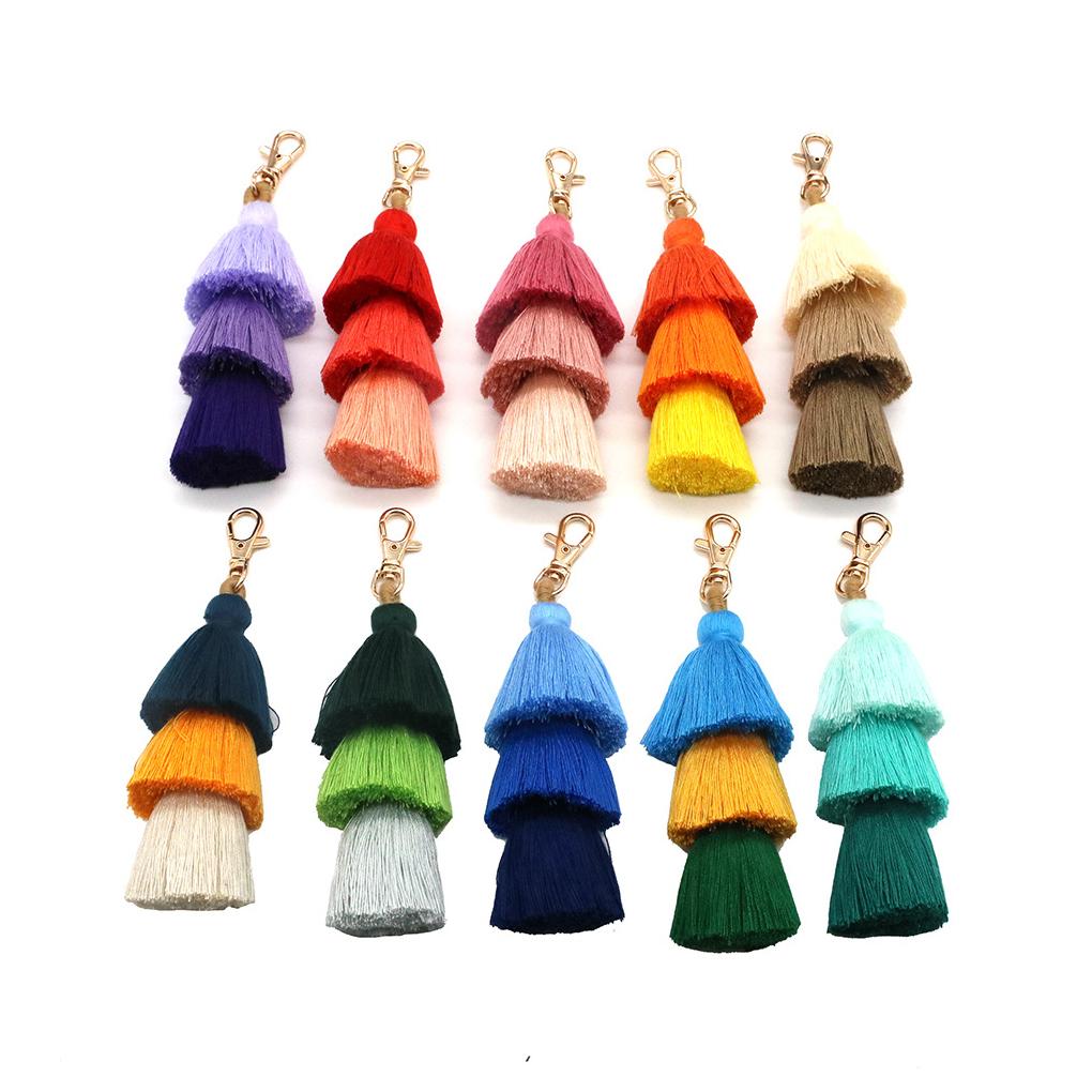 Vintage Töne Pompon Quaste Anhänger Weich und Bequem DIY Zubehör Baumwollquastenanhänger