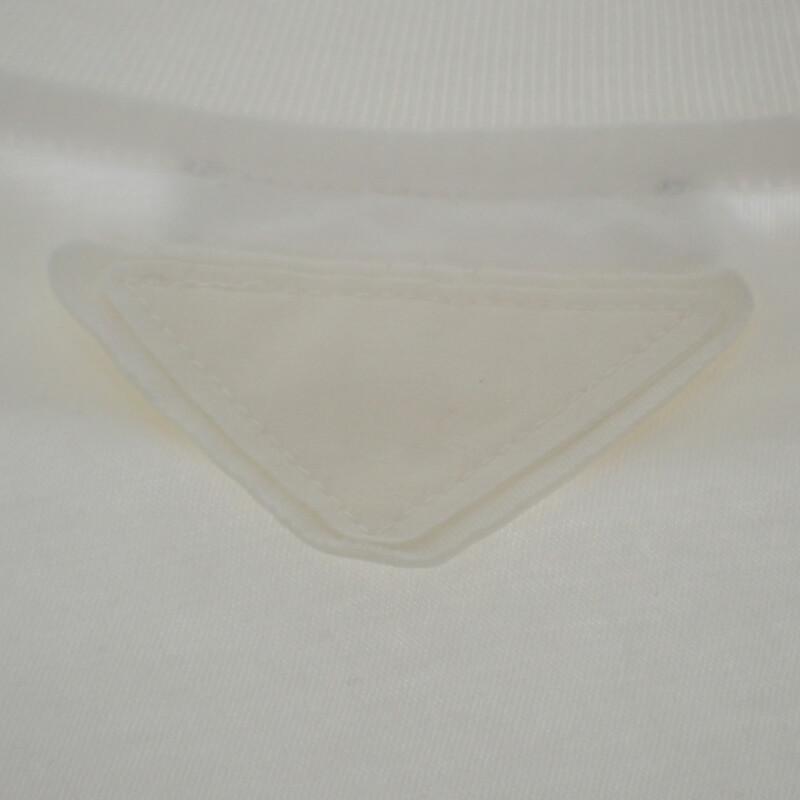 PRADA UJM492S151ILK L Short sleeve T-shirt white cotton mens