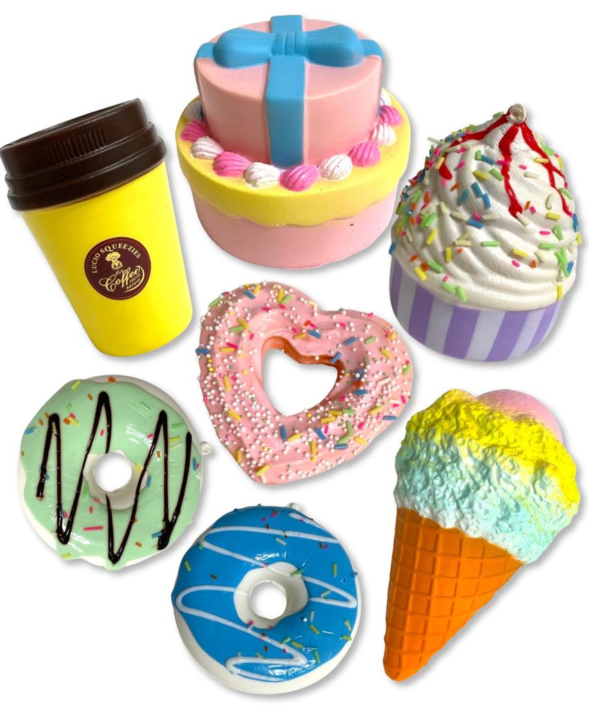 Jumbo Klämgodis Set Variation 7-delars Set Fluffigt Honungsinnehåll Stort Kläm Kläm (7-delat godisset)