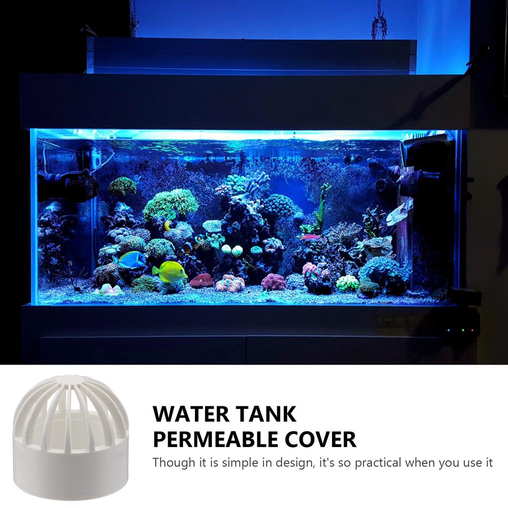 2pcs Aquarium Pvc Permeable Cover Fish Tank Filter Screen For Fishpond Seafood Pond Plastic Water Accessories Pet Supplies