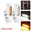 2X 12V Led Motorcycle Drl Turn Signals For 39-41Mm Fork Clamp