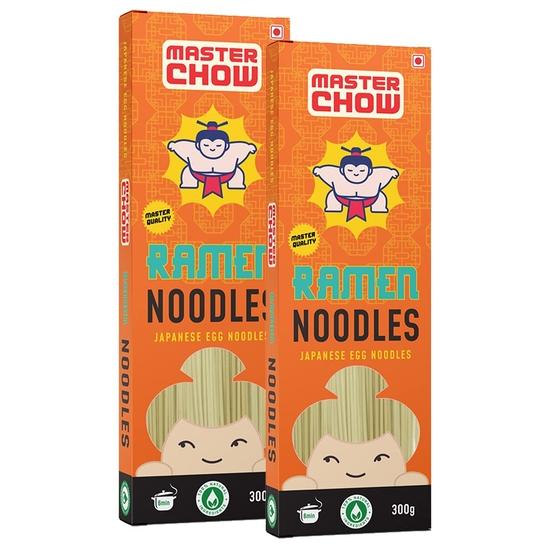 

MasterChow Japanese Ramen Noodles - Pack of 2| Egg Noodles | Get Restaurant Style Taste in Just 10 Minutes |Serves 4-5 Meals | 300gms Each 300GM