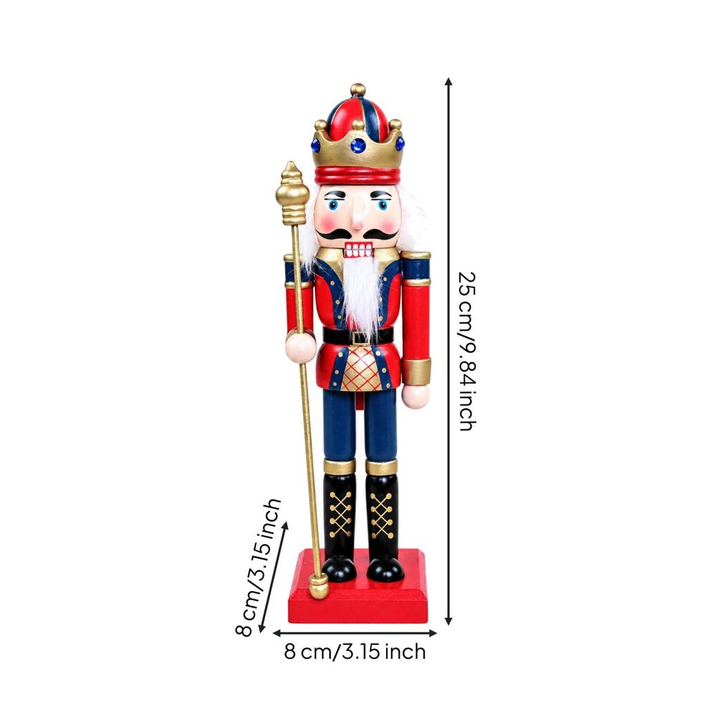 Holiday Decoration Festive Wooden Nutcracker Guard Figurine Traditional for