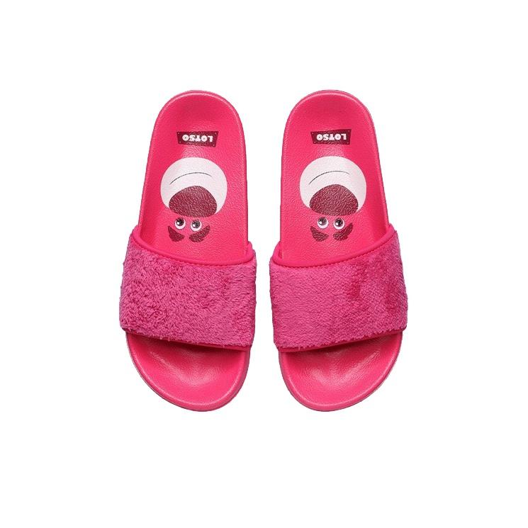 Disney X Li Ning Comfortable Rubber Sole Non-Slip Silent Slide Sandals Women Footwear Pink ABTR008-1