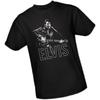 Elvis Presley - Mens Guitar In Hand T-Shirt In Black