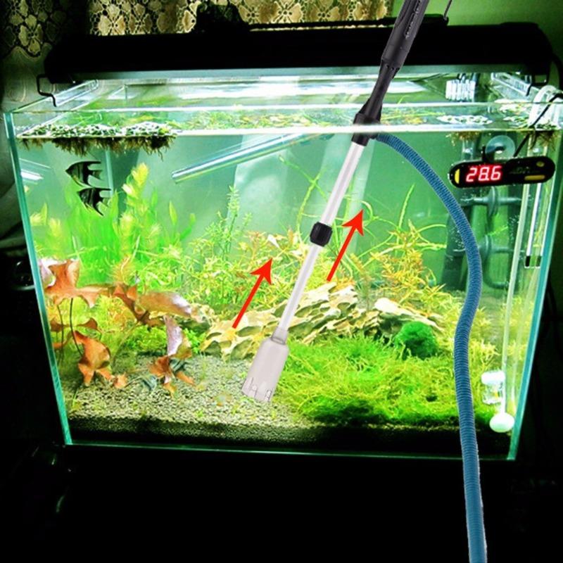 Aquarium Vacuum Cleaner Water Filter Fish Tank Sand Remover Battery Syphon Operated Filter Gravel Cleaner Aquarium Cleaning Tool