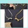 Elegant Titanium Steel Butterfly Knot Necklace With Premium Gold Finish For Women