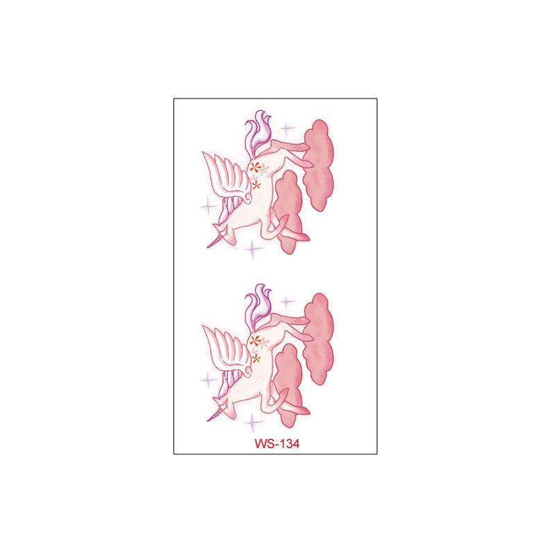Cross Border Children's Cartoon Unicorn Tattoo Sticker Waterproof Long-lasting Fun Cute Sweat Resistant