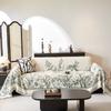 -Velvet Sofa Towel Cover, 1, 2, 3, 4 Seats, Soft, Thick, Couch Throw Blanket, One Piece, Armchair Protector, Plant Pattern