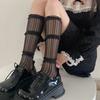 Lace Calf Socks Stretcy Knee High Sock 3 Layered Lace Stocking for Student Girl Ladies Vintage Lace Bunching Socks