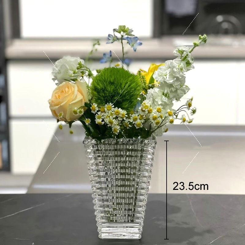 

Bright Crystal Vase Terrarium Decor Transparent Glass Flower Pots Decorative Flower Arrangement Desk Decoration Hydroponics Vase