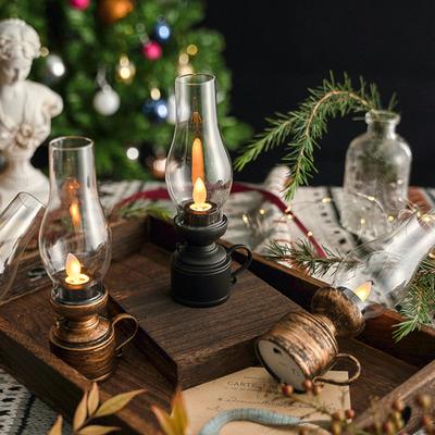 4Pcs LED Querosene Lâmpada Eletrônica Sem Chama Balanço Vela Luzes Cintilantes Querosene Óleo Lâmpada De Mesa Decoração