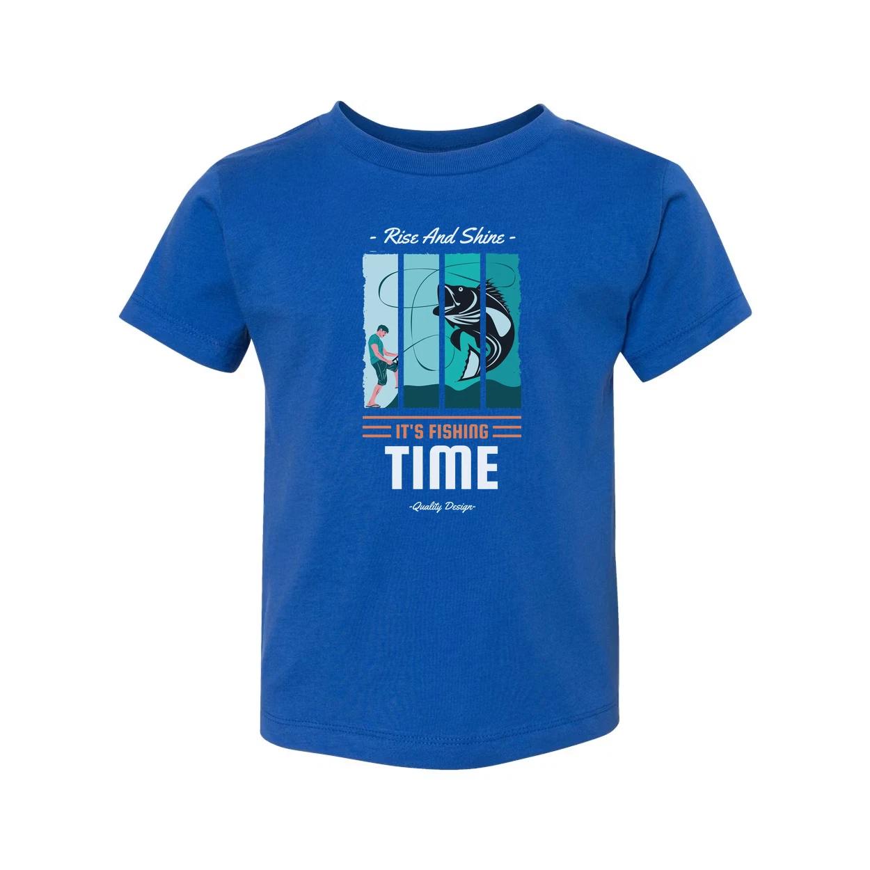 Unisex Fishing Graphic Tee Featuring Rise And Shine Its Fishing Time Design For M