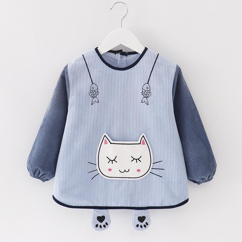 Waterproof Baby Long Sleeve Bib Apron Anti-dirty Toddler Eating Reverse Wear Smock Kids Feeding Coverall for Boys Girls Autumn Winter