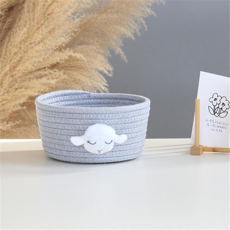 3 Größen Cartoon Tiere Handgewebter Aufbewahrungskorb Kinder Spielzeug Schreibtisch Organizer Kleinkram Aufbewahrungsbox Wäschekörbe Organizer