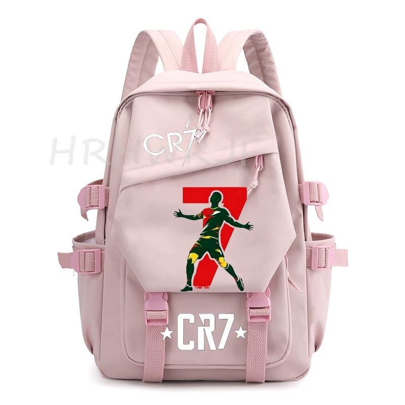 Ins Sports CR7 Backpacks Sports Casual Multi-pocket Capacity Teens Laptop School Bags Lightweight Women Men Travel Mochilas