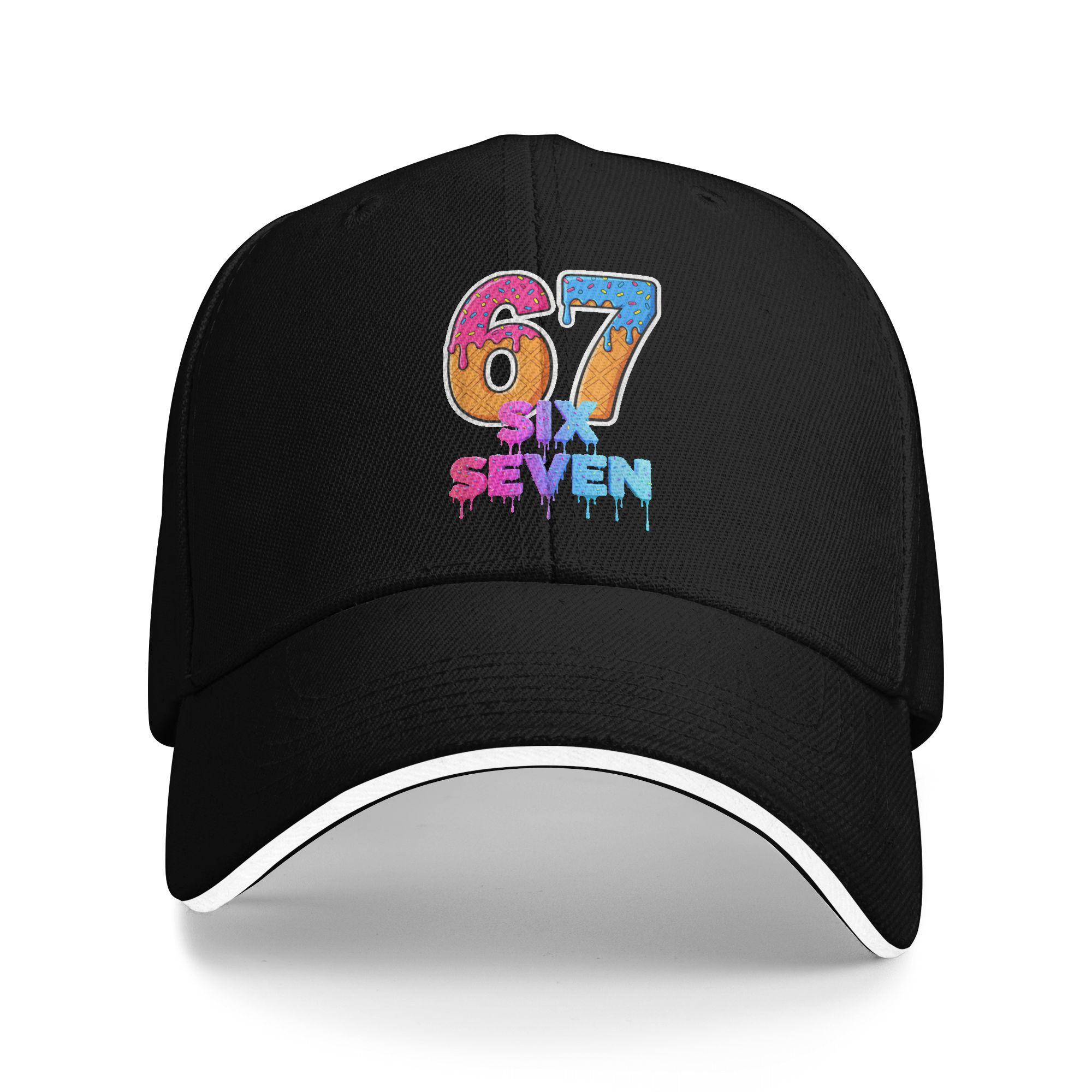 

Six Seven Ice Cream Drip Gen Alpha Slang 6 7 Trending Meme Casual Baseball Cap Summer Trucker Hat Sunscreen Skate Snapback Cap As Picture