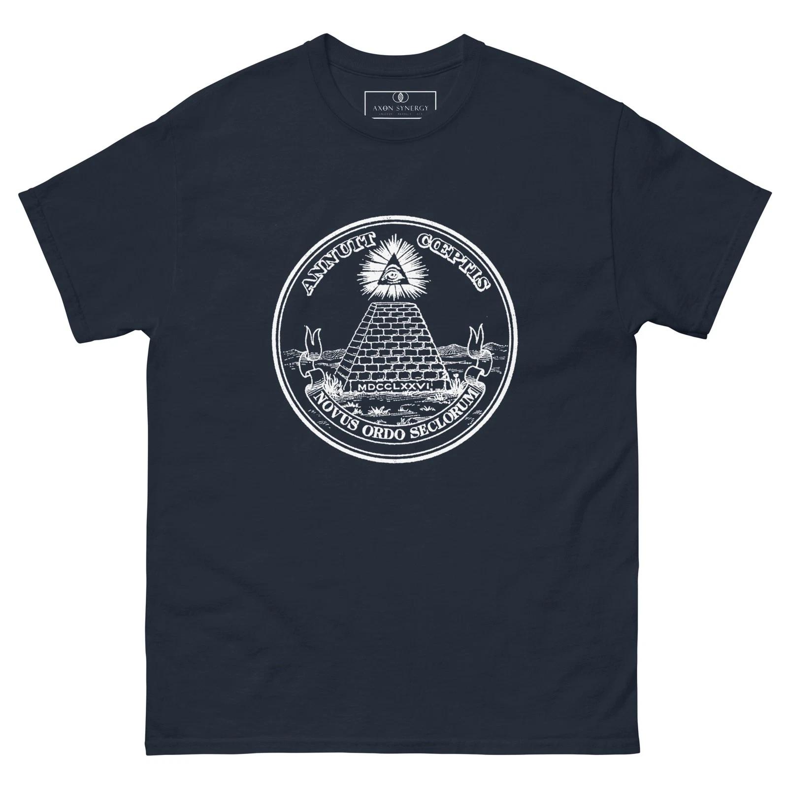 Official Illuminati T-Shirt - Pyramid & All-Seeing Eye | Premium Cotton Tee L