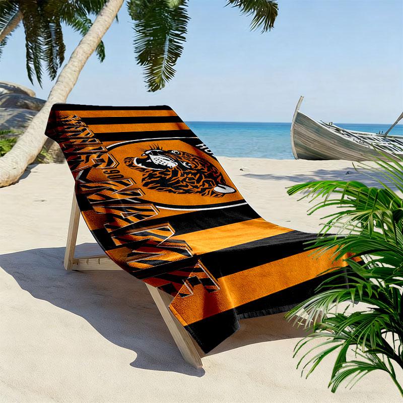Hull City Print Beach Towel, Large Soft Quick Dry Towel for Beach Camping Swimming