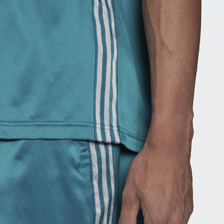 Adidas Originals Trefoil Embroidered Crew Neck Sleeveless Vest Men Tops Blue H11436