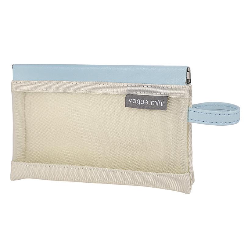 Pu Mesh Self-Closing Bag Internal Three Layer Lipstick Makeup Storage Bag Woman Key Jewelry Digital Organizer Portable Pouch